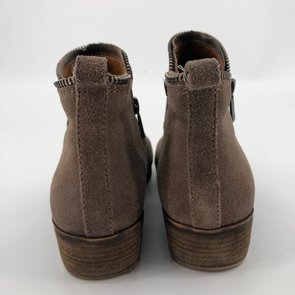 Lucky Brand Brown Suede Ankle Boots | Size 8.5 - Picture 2 of 5